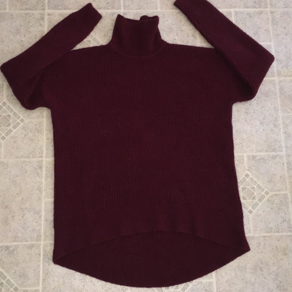 Madewell NWOT burgundy alpaca wool sweater